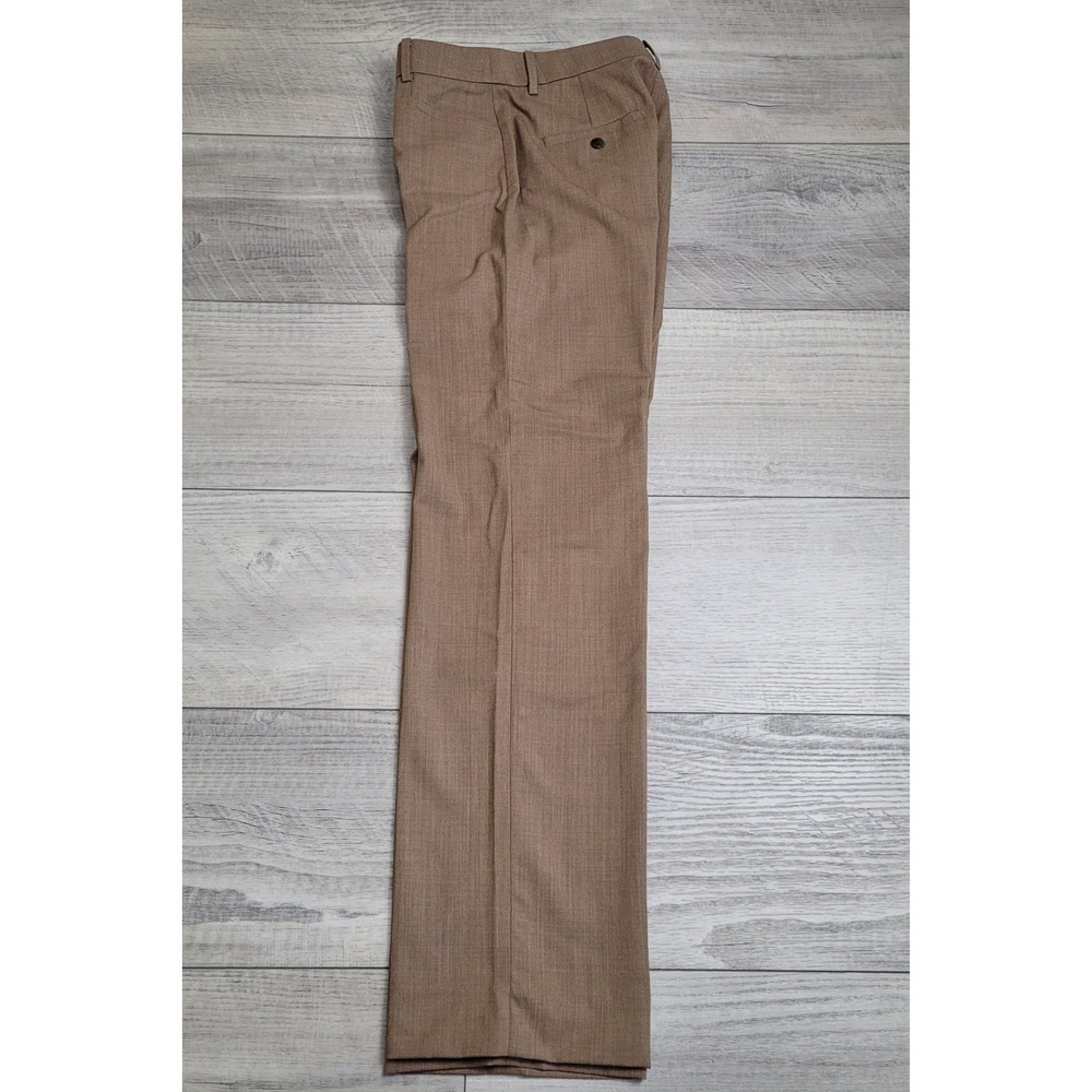 NWT Banana Republic Pants Women 4 Brown SIENA Straight Leg Italian Wool Trousers - Picture 14 of 16